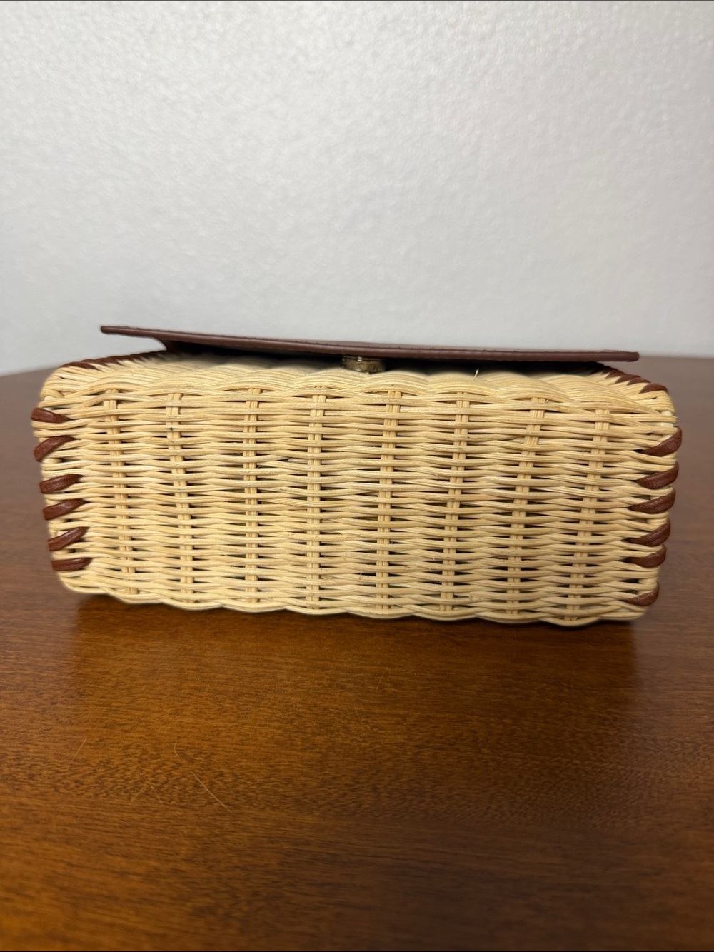 J.Crew Small Wicker & Leather Crossbody Bag - Picture 9 of 11